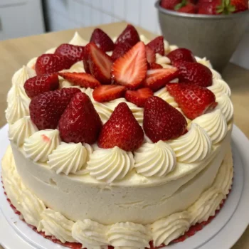 Ingredients for strawberry cake