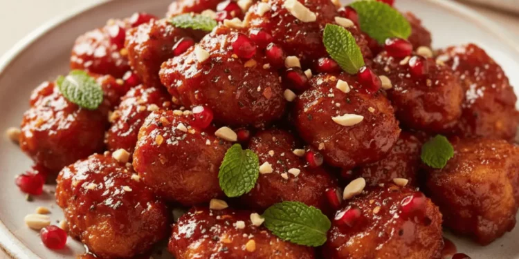 Spicy Crispy Pomegranate Chicken
