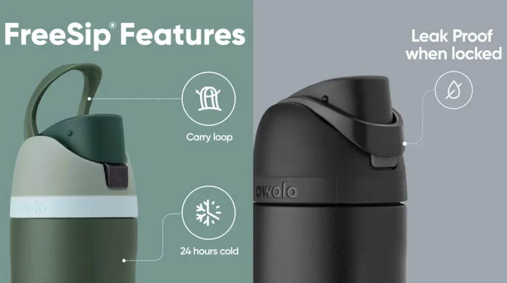 owala water bottle features